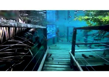 Com cheia em rio de água cristalina, trilha fica submersa e 'bomba' na internet: 'Parece um passeio no céu'