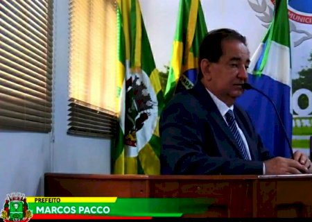 1° sessão da Câmara Municipal de Itaporã contou com a participação do Prefeito Marcos Pacco
