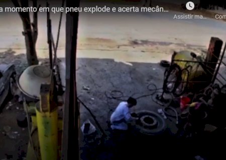 Imagens muito fortes! Mecânico tem a cabeça 'arrancada' após pneu explodir (Video)