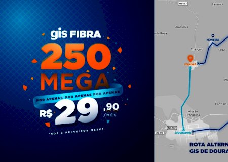 GIS Internet lança promoção e rota alternativa