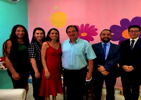 Prefeito Marcos Pacco participa de inauguração da sala lúdica e amamentação no Fórum de Itaporã