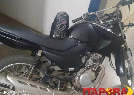 Polícia Militar de Ponta Porã recupera moto furtada em Itaporã