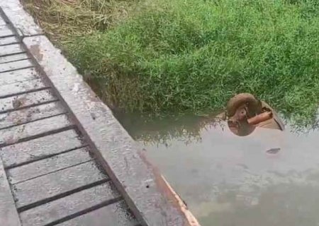 Uma pessoa é encontrada morta dentro de carro submerso em córrego de Rio Brilhante