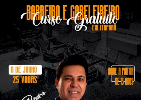 Projeto Mãos do Bem traz curso gratuito para formação de barbeiro e cabelereiro para Itaporã