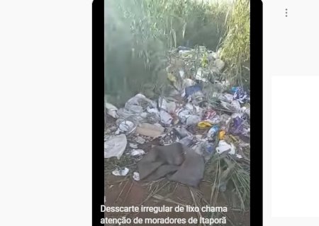 Internauta denuncia lixo depositado a margem de estrada em Itaporã (Vídeo)