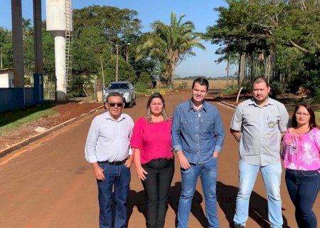 Prefeito Professor Jean Fogaça e sua Equipe realiza visita em Obras em Andamento no Município de Douradina
