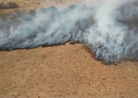VÍDEO: bombeiros mostram combate a incêndio e cortina de fumaça no Pantanal de MS
