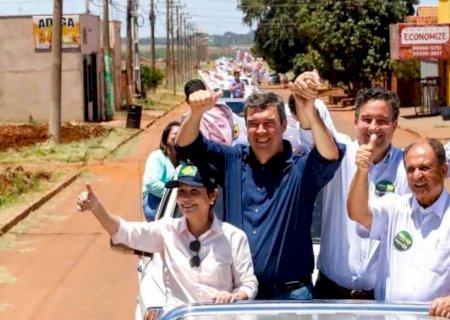 Em Nova Alvorada do Sul, Riedel é recebido com uma grande carreata nesta reta final