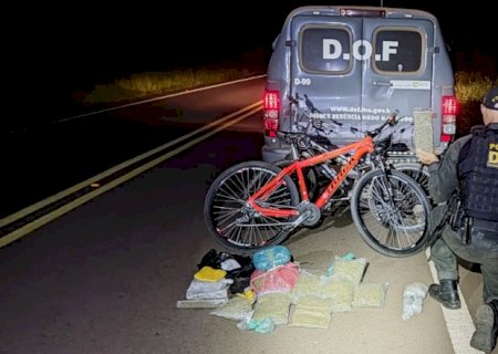 DOF apreende maconha, skunk e haxixe transportados em bicicletas