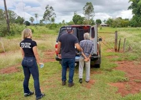 Idoso acusado de estuprar a neta é preso pela Polícia Civil em Sidrolândia