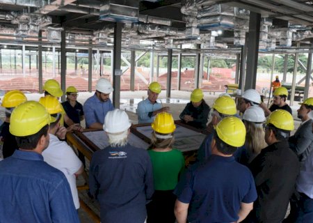 Empresários visitam obra e conhecem estrutura do Hospital de Amor em Dourados