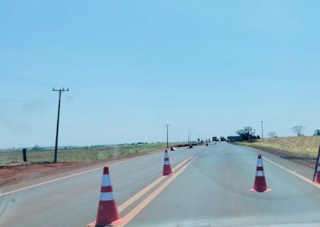 Itaporã: Obras na MS-156: Trânsito em 'Pare e Siga' nesta Quinta-feira
