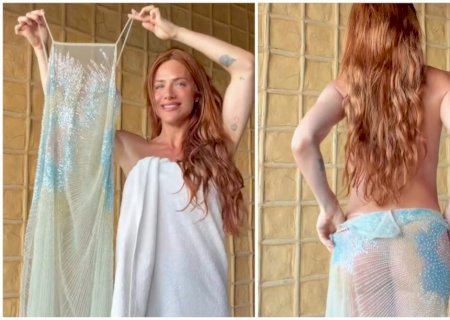 Giovanna Ewbank aposta em super transparência para look da virada do ano