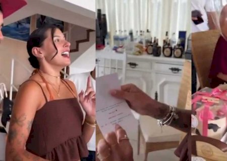 Ana Castela ganha presente romântico de admirador secreto
