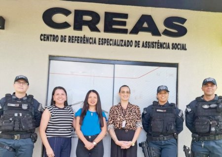 Itaporã: CREAS recebe visita da Polícia Militar por meio do Programa Mulher Segura