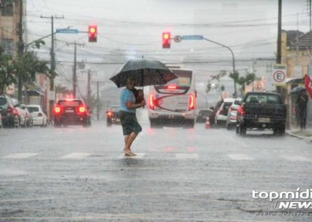 MS entra em 'alerta máximo' para temporais, com chance de alagamentos e granizo