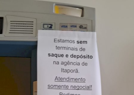 Correntistas denunciam falta de saque e depósito na agência do Banco do Brasil em Itaporã