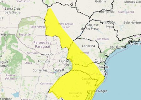 Inmet emite alerta de chuva intensa e ventos de até 60 km/h a partir de quinta