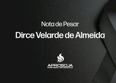 Nota de Pesar - Dirce Velarde de Almeida
