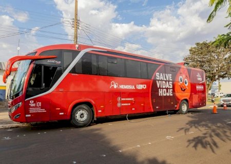 Caarapó recebe "Ônibus da Vida" para doação de sangue pela primeira vez