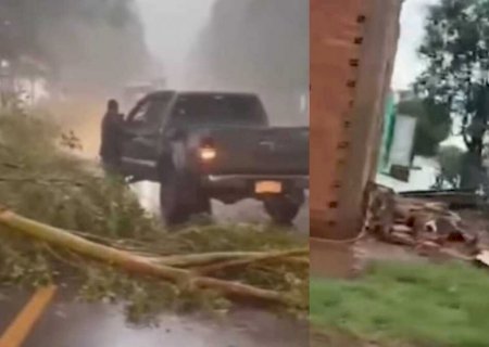 Temporal chega em MS e tempestade com granizo atinge Antonio João (vídeo)