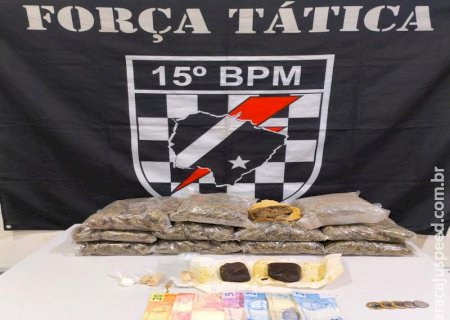 Força Tática prende mulher de 24 anos por tráfico de drogas em ponto de venda em Maracaju