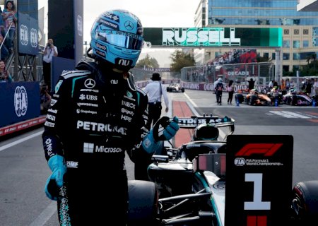 GP do Azerbaijão: Russell faz pole dominante e Bortoleto larga em 17º; veja grid