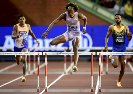 Alison dos Santos vence etapa em Bruxelas e é tricampeão da Diamond League