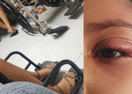 Mãe relata crianças no chão e filha com olho sangrando à espera de médico na Santa Casa